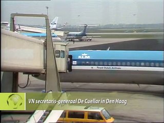 VN secretaris-generaal De Cuellar in Den Haag - 1982