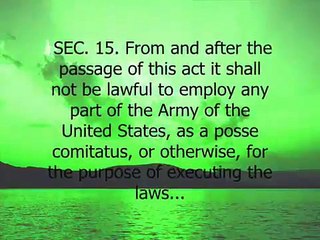 Posse Comitatus: Martial Law