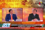 Ministro José Gallardo: “El transporte en Lima y Callao necesita una sola autoridad” (1/2)