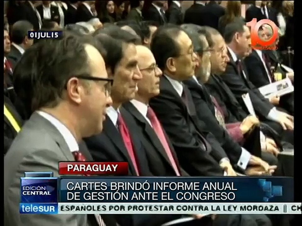Presidente paraguayo ofrece informe anual de gestión
