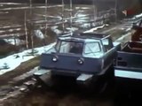 Russian ALL TERRAIN military vehicle drives on snow swamp mud water and land better than 4WD