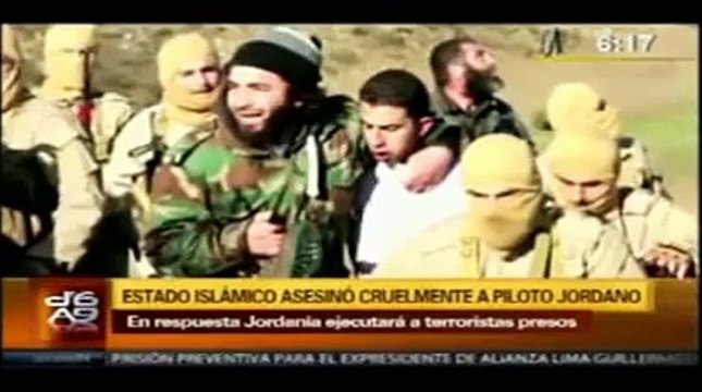 QUEMAN VIVO A PILOTO JORDANO Y JORDANIA AHORCA A 2 DEL ISIS