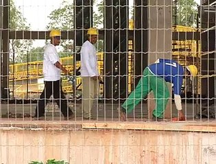 Jornal local: Acidente operário