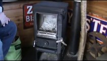 Lighting the Hobbit small woodburning stove