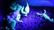 Glowing Scorpions - Urodacus Elongatus under Black LED UV Light