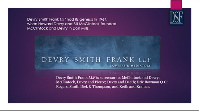 Toronto Lawyers - Devry Smith Frank LLP (DSF)