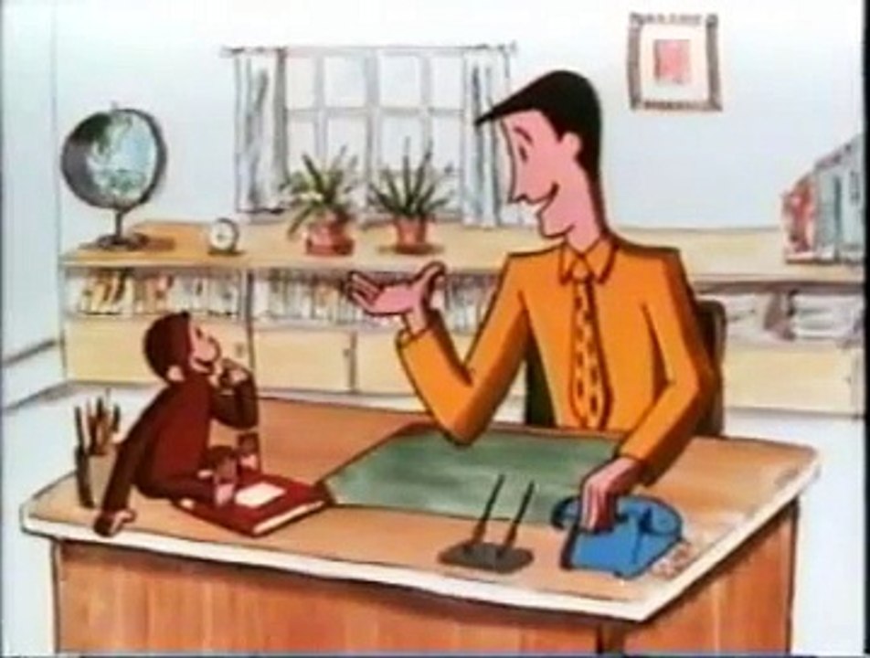 Curious George Paints a Billboard (Old Cartoon 1980s)