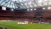 National anthems of Holland and England in football match