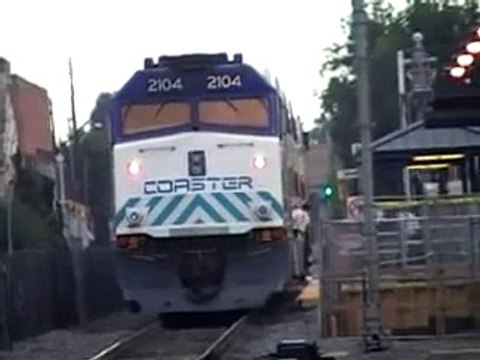 RARE!! COASTER LOCOMOTIVE 2104 ON METROLINK and K5LA ON METROLINK LOCOMOTIVE!