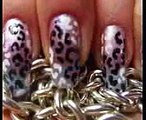 Gradient Leopard Print Nails for Valentines Day in Pink, Purple and Violet Design Nail Art Tutorial