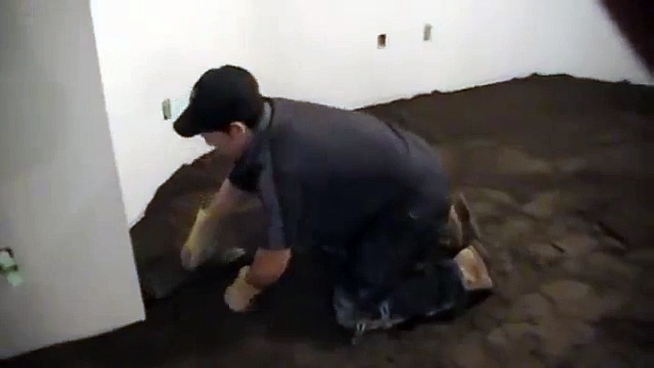 How to Level a Floor Using Dry Pack Concrete (2 of 9) video Dailymotion