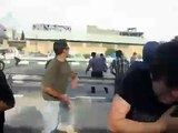IRAN: Protestors attack and Basijis flee
