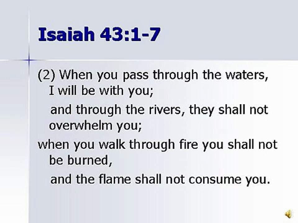 Isaiah 43:1-7 Scripture Reading
