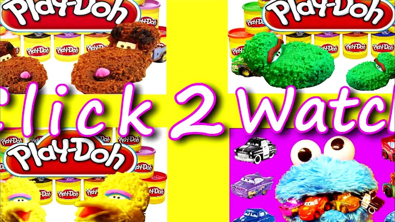 Play-Doh Cars 2 Cars and Sesame Street Characters as Disney Pixar Cars Play Doh Creations!