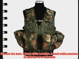 Tactical Vest Modular MOLLE System 8 Pockets Airsoft Combat Flecktarn Camouflage
