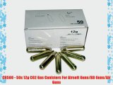 CR500 - 50x 12g CO2 Gas Canisters For Airsoft Guns/BB Guns/Air Guns