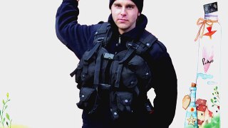 Tactical Army Patrol Load Bearing Vest Adjustable Webbing Airsoft Shooting Black