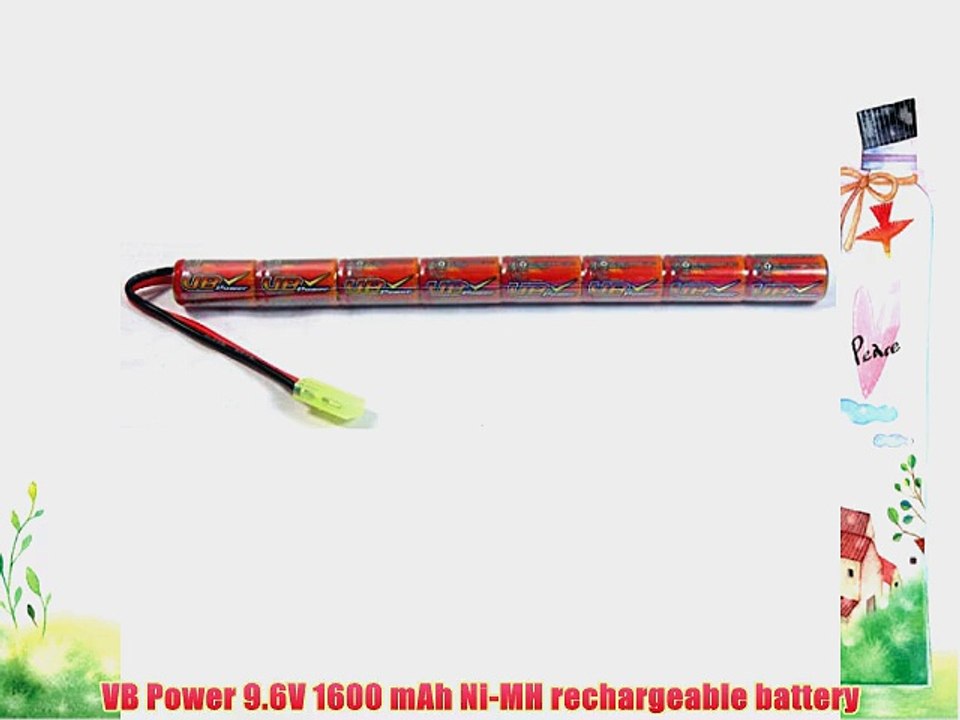 VB POWER STICK BATTERY 9.6V NI-MH 1600MAH TAYMIA CONNECTOR AIRSOFT AK