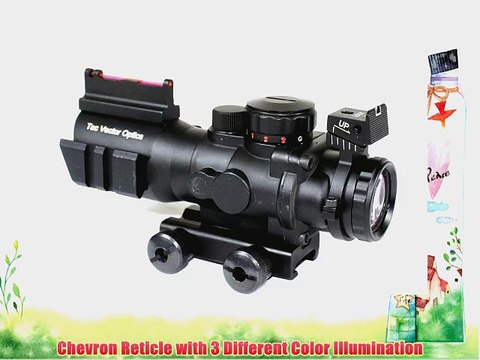 TAC Vector Optics Goliath 4x32 Tactical Riflescope Fiber Optics Sight with Tri- Illumination