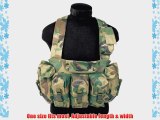 Military Airsoft Tactical Chest Rig Carry Vest Mag Pouches Combat Woodland Camo