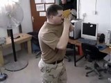 Air Force guy getting down in Iraq