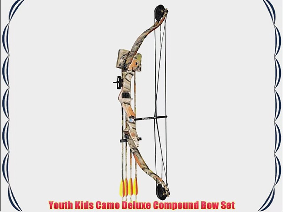 Youth Kids Camo Deluxe Compound Bow Set