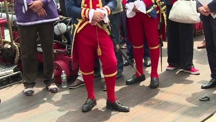 Etats-Unis: la frégate Hermione arrive à New York