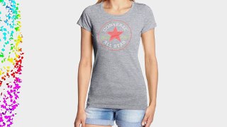 Womens Converse Womens Tri Colour Chuck Patch T-Shirt in Grey Marl - 12-14