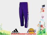 Adidas Mens LA Lakers Track Pant NBA Basketball TM Color Tracksuit Bottoms 3 Stripe Pant Purple/Gold