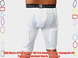 NIKE Men's ATTACK COMP VIS Pro Combat Hyper-strong Dri-Fit Padded Basketball Shorts 2XL White