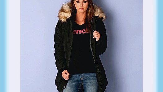 Womens Bench Womens Icefloe Coat in Black 8 Bench 'Wolfish II' Faux Fur Trim Coat | Faux fur, Coat, Fur trim