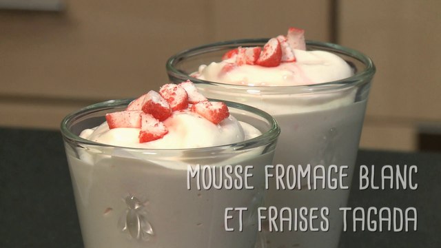 Recette pour enfants de mousse fromage blanc et fraises tagada - Gourmand