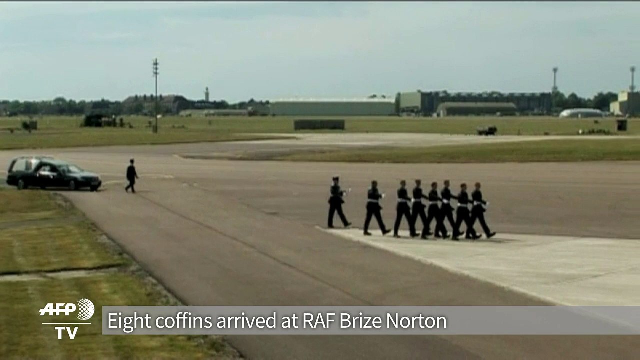 Bodies of British Tunisia attack victims flown home