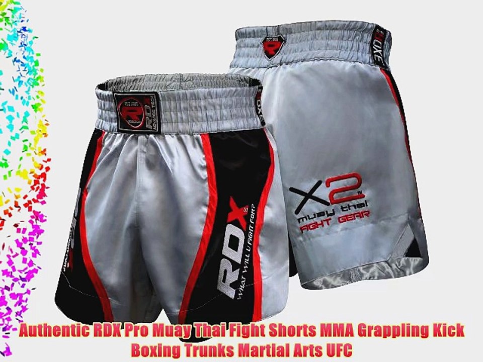 Authentic RDX Pro Muay Thai Fight Shorts MMA Grappling Kick Boxing Trunks Martial Arts UFC