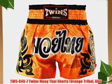 TWS-845-7 Twins Muay Thai Shorts (Orange Tribal XXL)