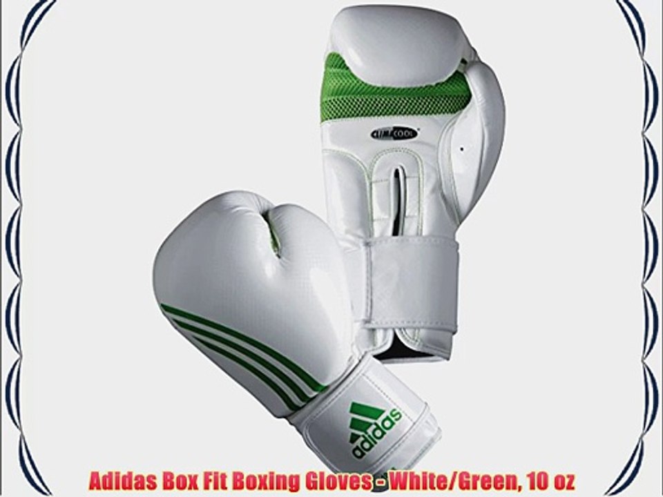 Adidas Box Fit Boxing Gloves - White/Green 10 oz