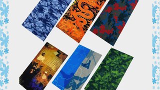 Delicol 6pcs Assorted Seamless Outdoor Sport Bandanna Headwrap Scarf Wrap(9 Color Choices)