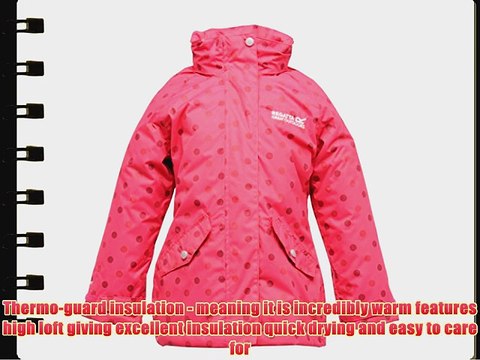 Regatta Girls Peppie Waterproof Breathable Hooded Jacket / Coat (Jem 3 - 4 years (EU 104))