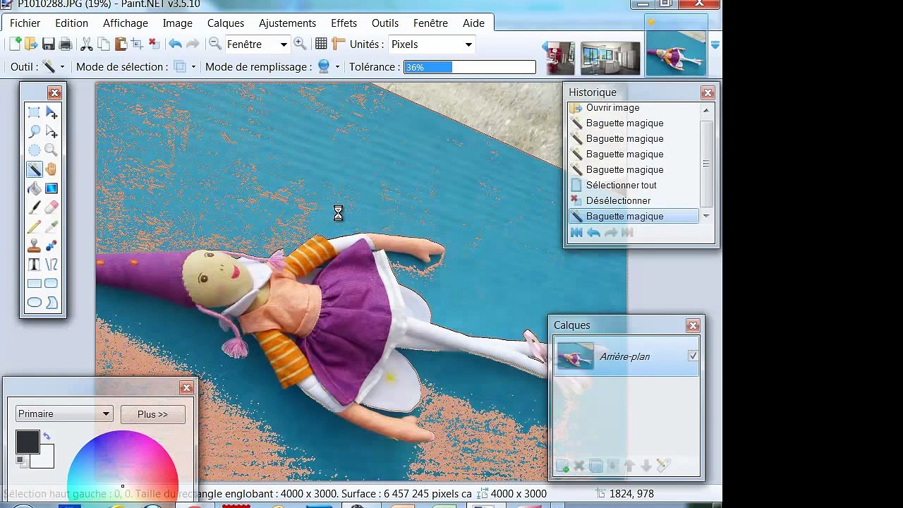 détourer une image avec Paint net