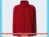 Mens Fruit of The Loom Full Zip Outdoor Fleece-Red-X-Large-FREE SHIPPING