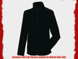 Jerzees Full Zip Fleece Jacket in Black Size 3XL