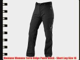Montane Womens Terra Ridge Pants Black - Short Leg Size 16