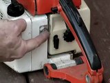 How to Use & Maintain a Chainsaw : How to Start a Stihl Chainsaw