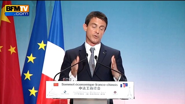 Valls s'adresse en mandarin aux chefs d'entreprises chinois: venez investir en France