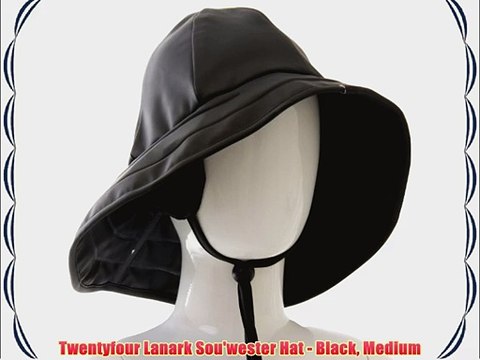 Twentyfour Lanark Sou'wester Hat - Black Medium