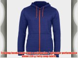 Super Natural Men's Sweat Full Zip Merino Hooded Sweatshirt - Deep Ultramarine X-Large