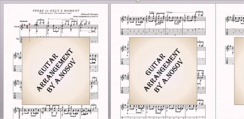 There is Only a Moment (A.Zatsepin) Sheet music for guitar