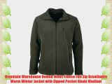 Mountain Warehouse Rowan Mens Fleece Full Zip Breathable Warm Winter Jacket with Zipped Pocket