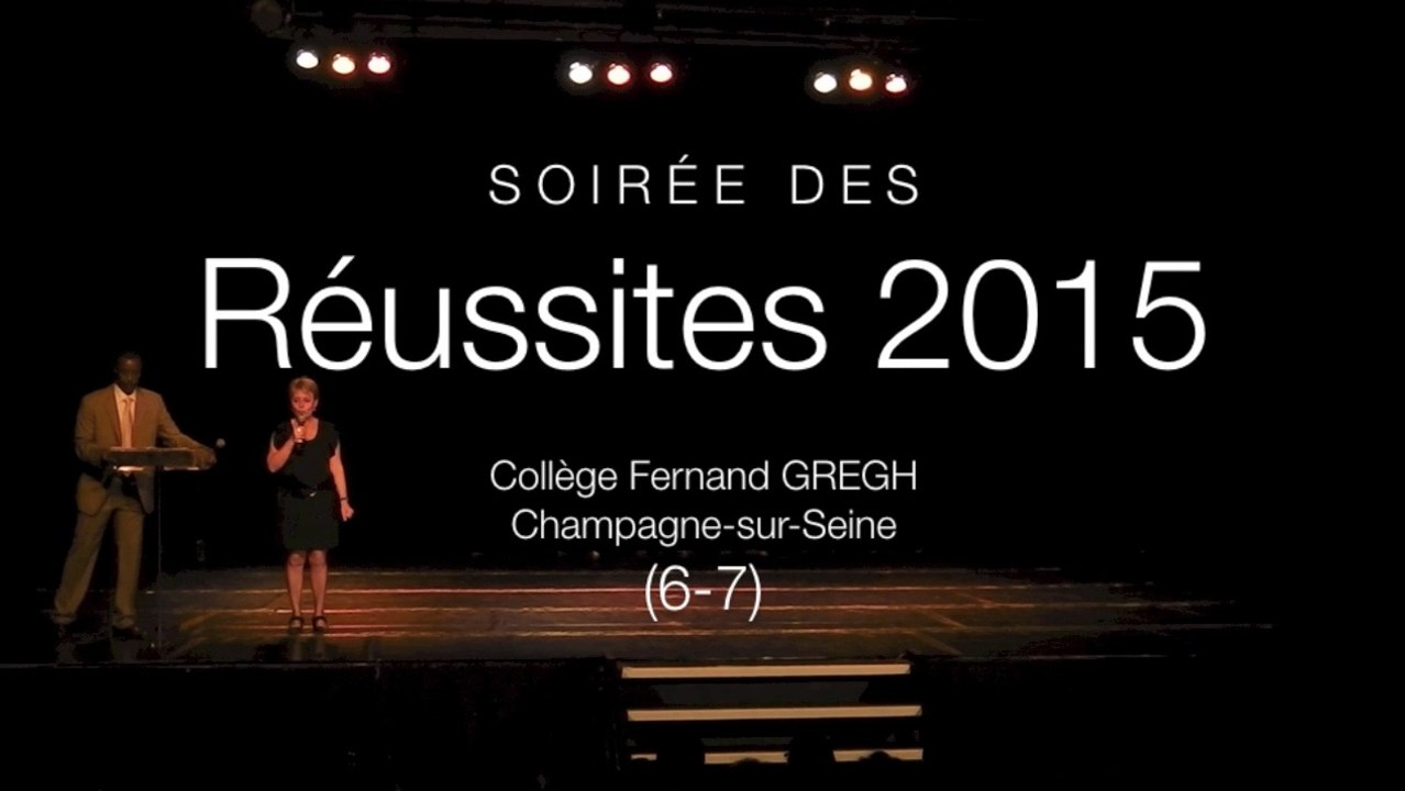 Soirée des Réussites 2015 (6-7), collège Fernand GREGH