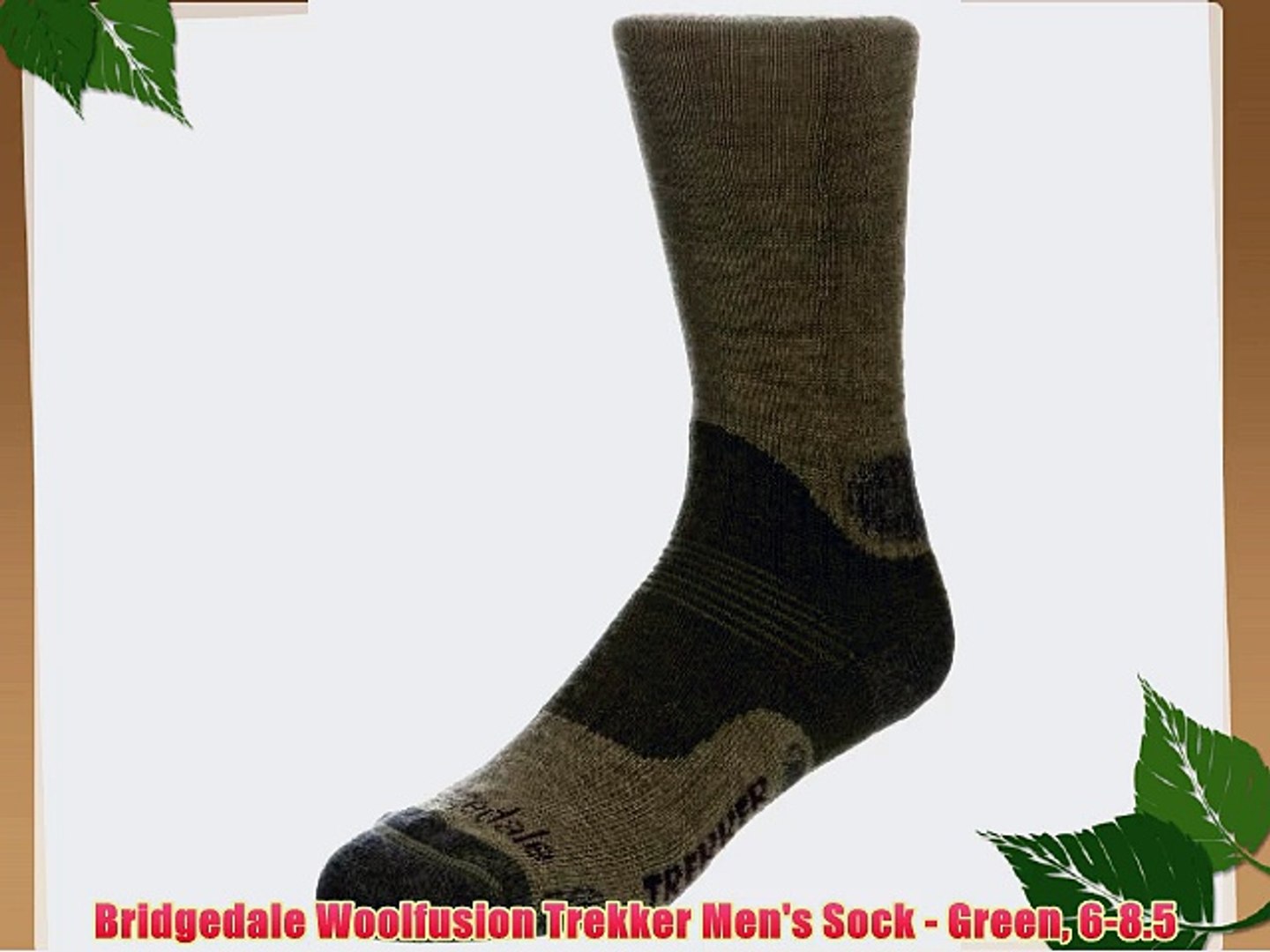 ⁣Bridgedale Woolfusion Trekker Men's Sock - Green 6-8.5